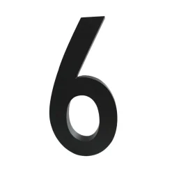 Design Letters cijfers aluminum 100 mm., 6< Kinderkamer Interieuraccessoires|Kinderkamer Interieuraccessoires