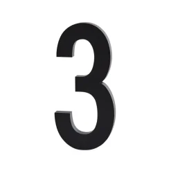 Design Letters cijfers aluminum 50 mm., 3< Decoratieve Accessoires|Kinderkamer Interieuraccessoires