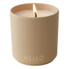 Design Letters geurkaars Ø8 cm, Hello-beige< Geurkaarsen & Aroma Diffusers