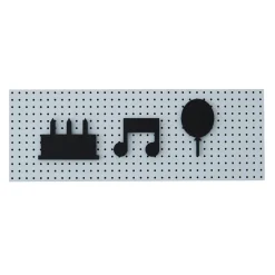 Design Letters Happy Birthday icons, Zwart< Prikborden