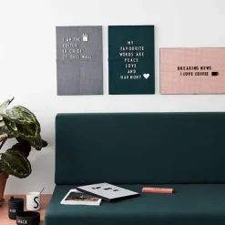 Design Letters letterbord A3, donkergrijs< Prikborden