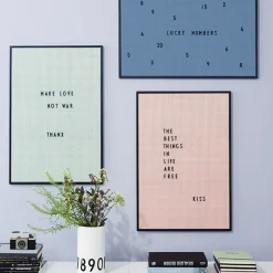 Design Letters letterbord A2, roze< Prikborden