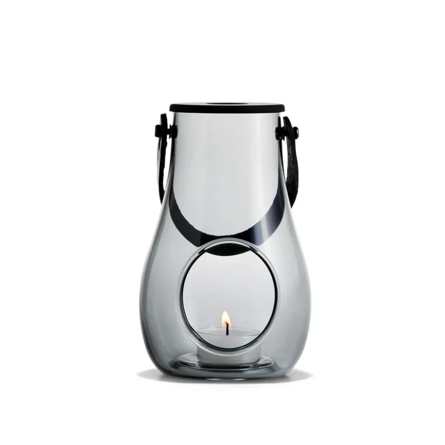 Holmegaard Design With Light kaarsenhouder smoke, 16 cm.< Kaarsenhouders & Kaarsenborden