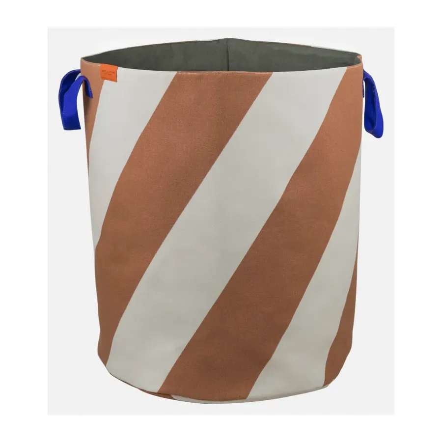 Mette Ditmer Diagonaal wasmand Ø40x50 cm, Brick-sand< Wasmanden