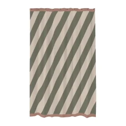 Mette Ditmer Diagonal douchegordijn 150x200 cm, Dark olive< Douchegordijnen
