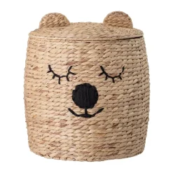 Bloomingville Dolma opbergmand met deksel Ø42x50 cm, Natuur< Opbergoplossingen Voor De Kinderkamer|Opbergmanden