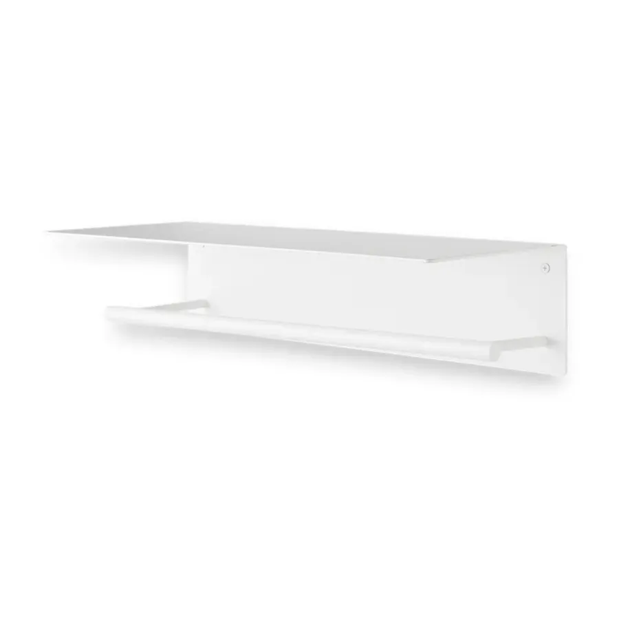 Ferm Living Dora handdoekhanger met legplank, White< Handdoekenrekken & -Ringen