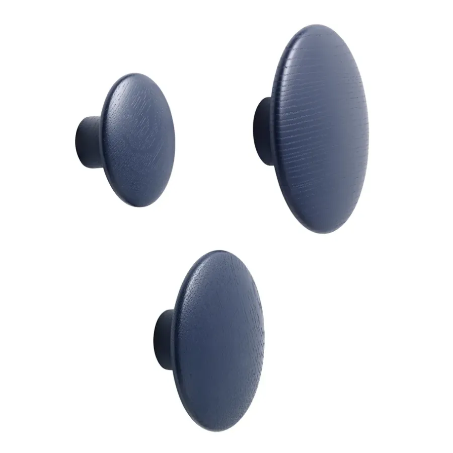 Muuto Dots wandhaak blauw, klein< Haken & Hangers|Opbergoplossingen Voor De Kinderkamer