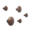 Muuto Dots wandhaak metaal 5-pack, Umber< Haken & Hangers|Opbergoplossingen Voor De Kinderkamer