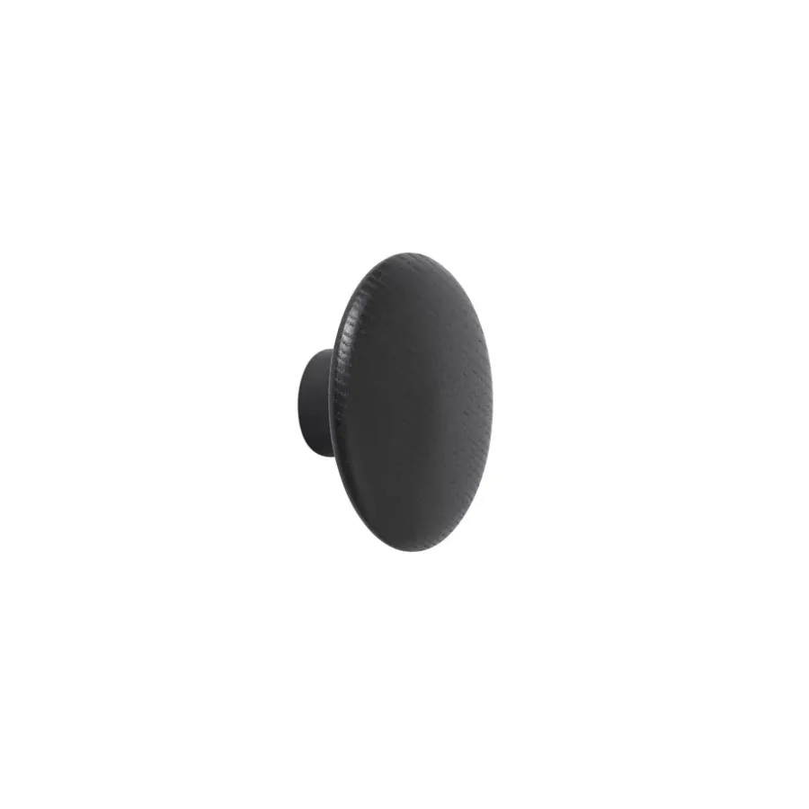 Muuto Dots wandhaak zwart, extra klein< Haken & Hangers|Opbergoplossingen Voor De Kinderkamer