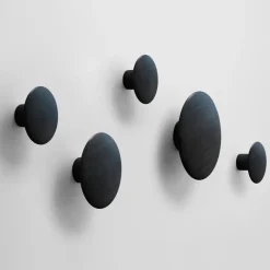 Muuto Dots wandhaak zwart, klein< Haken & Hangers|Opbergoplossingen Voor De Kinderkamer