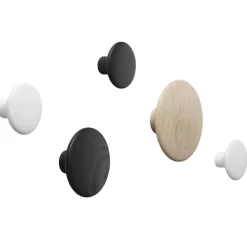 Muuto Dots wandhaak zwart, klein< Haken & Hangers|Opbergoplossingen Voor De Kinderkamer