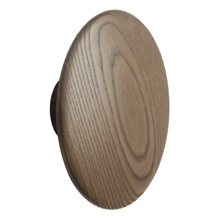 Muuto Dots wood haak dark stained brown, Ø17 cm< Haken & Hangers