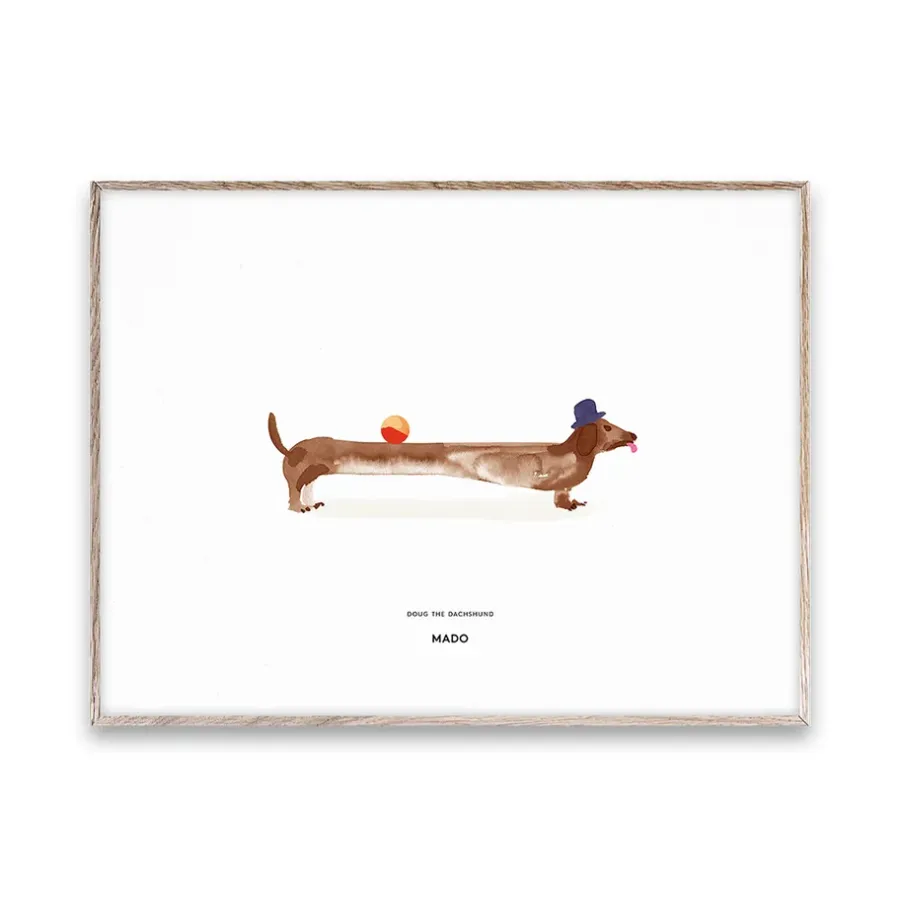 Paper Collective Doug the Dachshund poster, 30x40 cm< Posters|Kinderkamer Interieuraccessoires