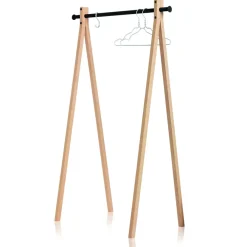 Nomess Copenhagen Dress-Up 90 kledingroede, natuur-zwart< Kapstokken & Hangrekken