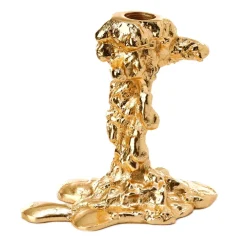 POLSPOTTEN Drip kandelaar S 14 cm, Goud< Kandelaars