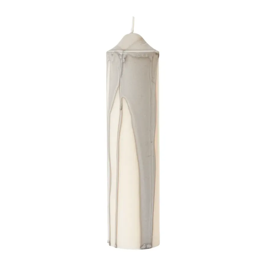 Ferm Living Dryp blokkaars, Warm Grey, 20 cm< Kaarsen