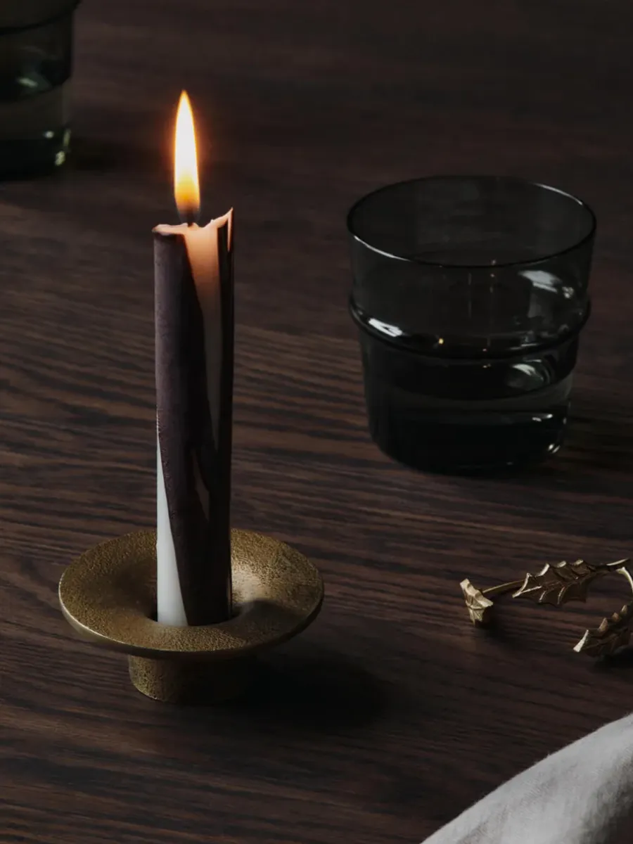 Ferm Living Dryp stearinekaars 2-pack, Dark Chocolate< Kaarsen