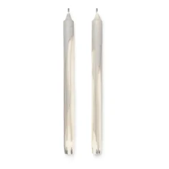 Ferm Living Dryp stearinekaars 2-pack, Warm Grey< Kaarsen