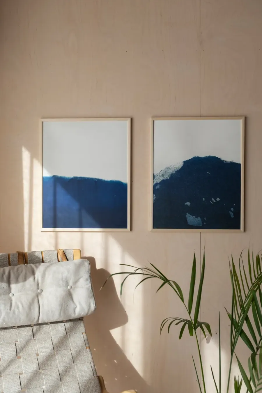 Fine Little Day Dyeforindigo ocean 2 poster 40x50 cm, Blauw-wit< Posters