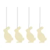 Cooee Design Easter Deco haas paashanger 4-pack, Light yellow< Paasdecoratie