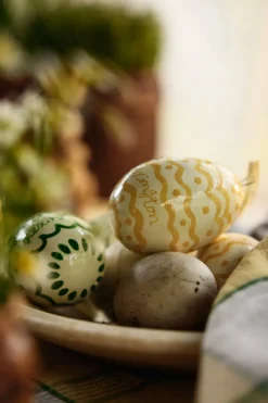Lexington Easter Eggs in Papier Maché paashanger 2-pack, Green-yellow< Decoratieve Accessoires