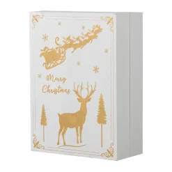 Bloomingville Elimar adventskalender met verlichting, Wit< Kerstdecoraties