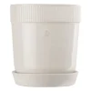 Sagaform Elise bloempot met schotel Ø17 cm, Wit< Bloempotten