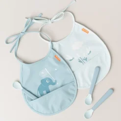 Done by deer Elphee Tiny slabbetje 2-pack, Blue< Kinderkamer Interieuraccessoires|Kinderkamer Interieuraccessoires