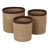 Dixie Emil opbergmand 3-pack large, Natuur-bruin< Opbergmanden