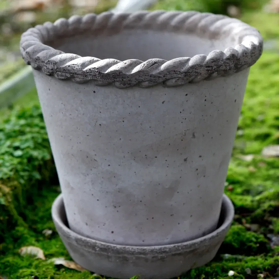 Bergs Potter Emilia pot 16 cm, Grijs< Bloempotten