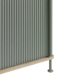 Muuto Enfold bijzettafel laag 125x45x63 cm, Oak-Dusty green< Tv- & Mediameubels|Ladekasten & Dressoirs