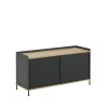 Muuto Enfold Low Sideboard, Black-Oak-Metal< Tv- & Mediameubels|Ladekasten & Dressoirs