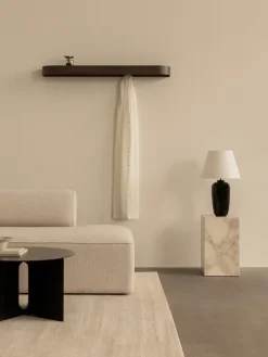 Audo Copenhagen Epoch plank met haken 118 cm, Dark stained oak-black< Planken & Planksystemen