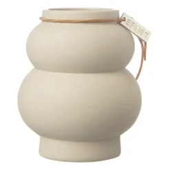 ERNST aardewerkvaas gewelfd 21,5 cm, Beige< Vazen