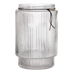 ERNST glazen vaas geribbeld transparant, Ø19,5 cm x H28 cm< Vazen