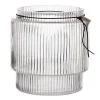 ERNST glazen vaas geribbeld transparant, Ø19,5 cm x H20 cm< Vazen