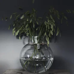 ERNST glazen vaas H25 cm. Ø 24 cm., helder< Vazen
