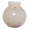 ERNST glazen vaas rond beige, H25 cm Ø24 cm< Vazen