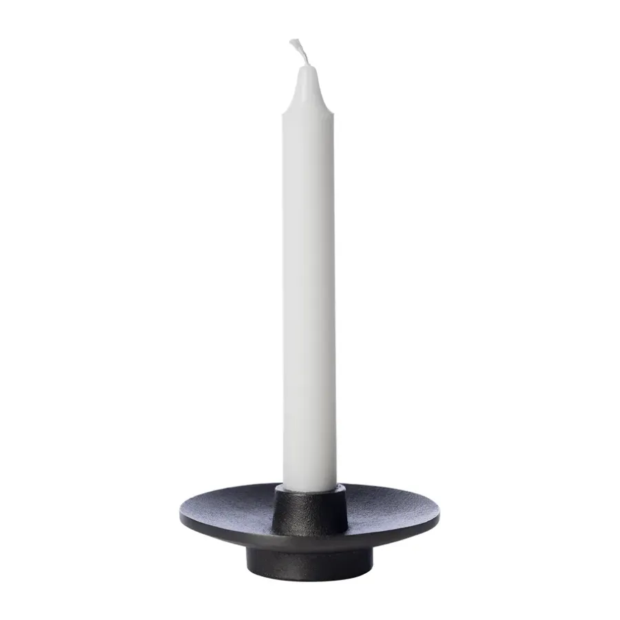 ERNST kaarsenhouder aluminium Ø12 cm, Zwart< Kandelaars