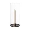 ERNST kaarsenhouder voor dinerkaarsen 28 cm, Zwart aluminium< Kandelaars