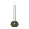 ERNST kandelaar glas Ø7,5 cm, Groen< Kandelaars