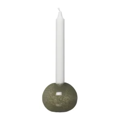 ERNST kandelaar glas Ø9 cm, Groen< Kandelaars