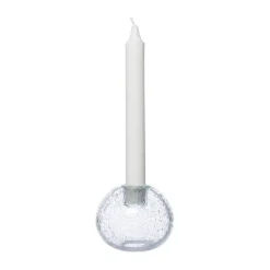 ERNST kandelaar glas Ø9 cm, Bubbels< Kandelaars