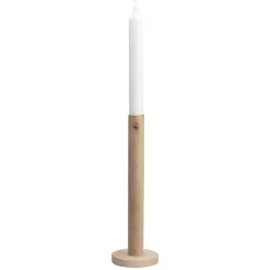 ERNST kandelaar van hout 25 cm, Natuur< Kandelaars