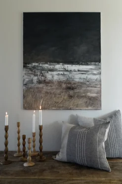 ERNST kandelaar Ø9x21 cm, Natuur< Kandelaars