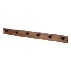 ERNST kapstokje 6 knoppen, Bruin< Haken & Hangers