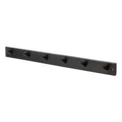 ERNST kapstokje 6 knoppen, Zwart< Haken & Hangers