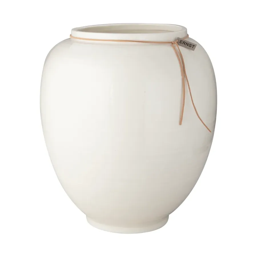 ERNST wit geglazuurde vaas, 28 cm< Vazen