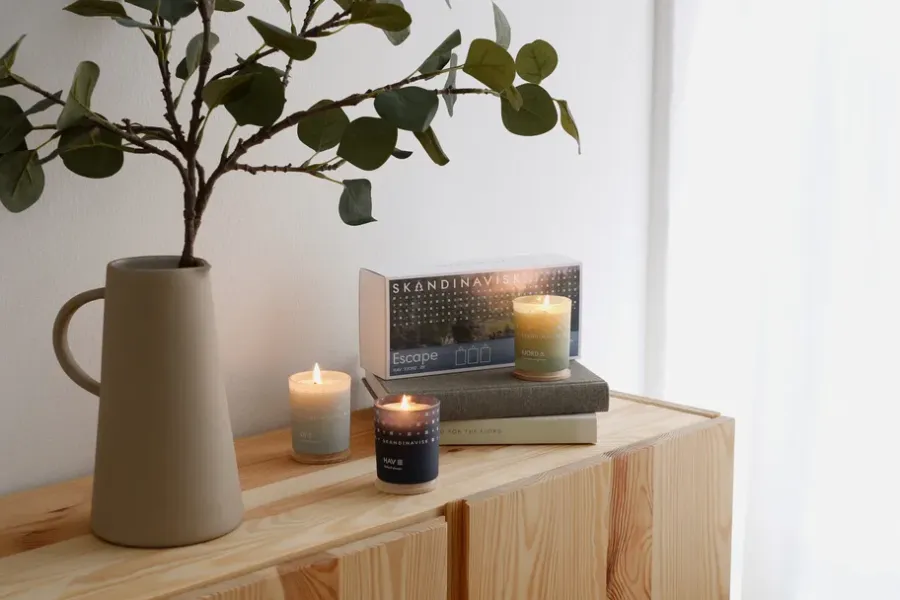 Skandinavisk ESCAPE mini geurkaars giftset 3-delig, 65 g< Geurkaarsen & Aroma Diffusers
